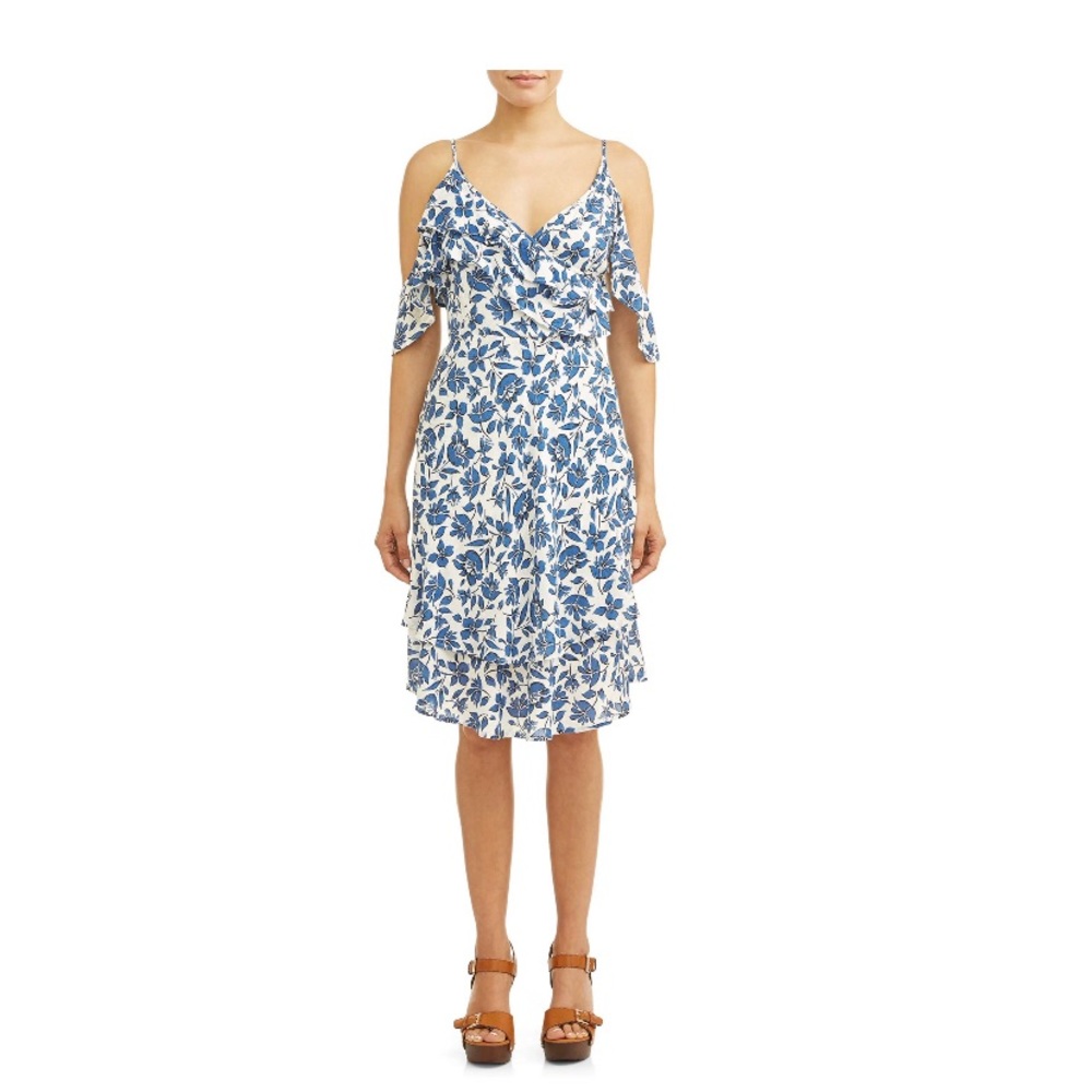 Sofia Vergara ColdShoulder Ruffle Dress M & XS